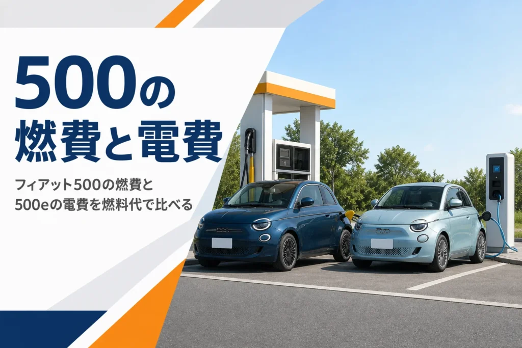 給油中の小さなハッチバックと充電中の電気自動車